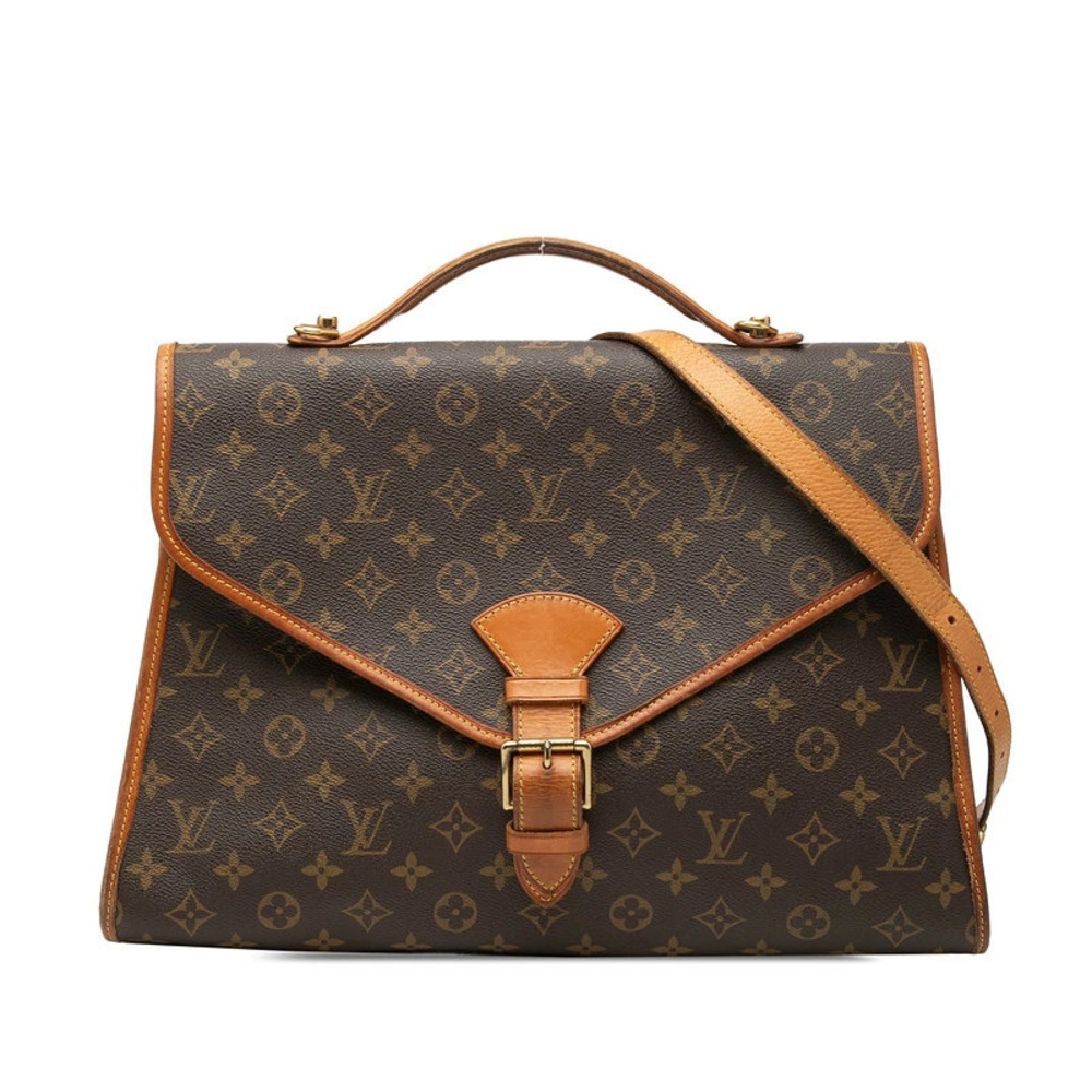 Louis Vuitton Monogram Beverly 2way Shoulder Bag Brown Leather